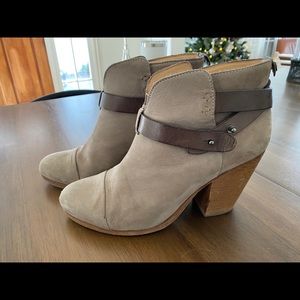 Rag & Bone Harrow Booties in gray suede